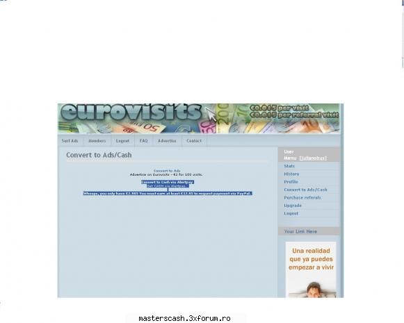 inainte era cum zici u
acum plateste !! am nevoie de tine!! se castiga bani in euro!! 35 ads/day